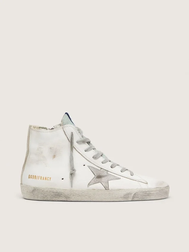 Men's Francy in leather with silver suede star