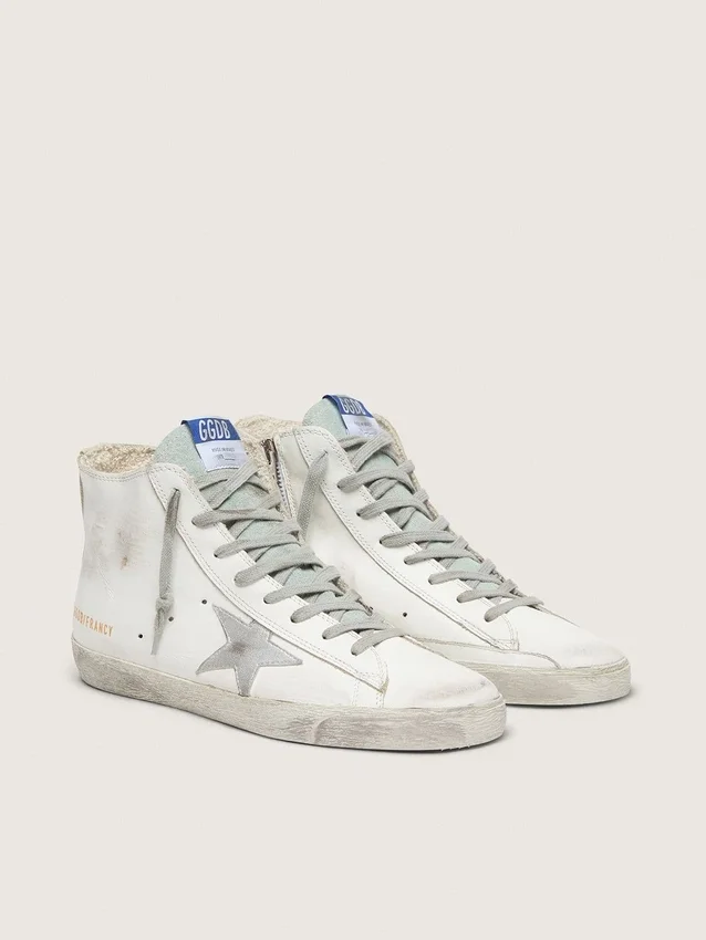 Men's Francy in leather with silver suede star