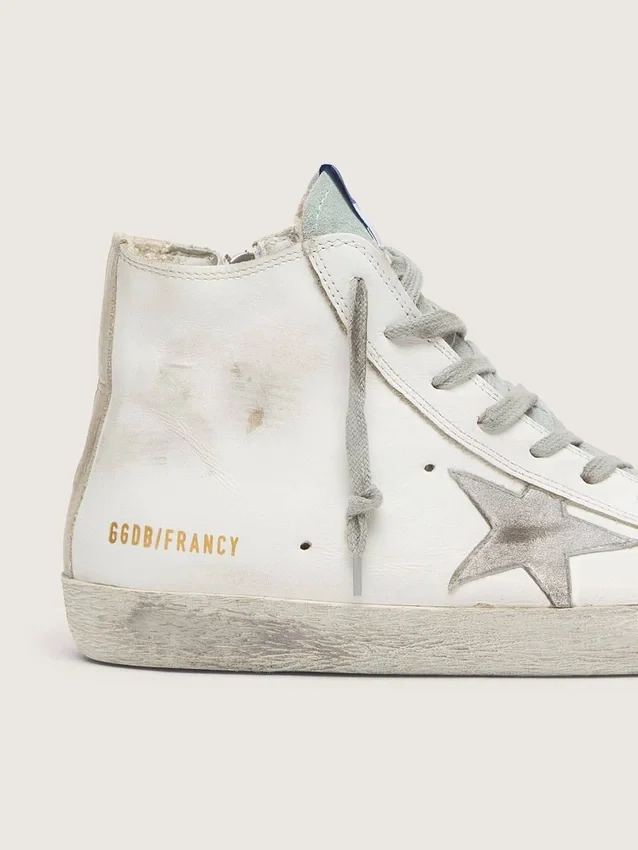 Men's Francy in leather with silver suede star