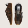 Women's Marathon Speed in leather with brown snake print, black star and silver leather heel tab