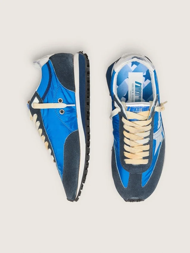 Women’s Marathon with blue nylon upper and white star