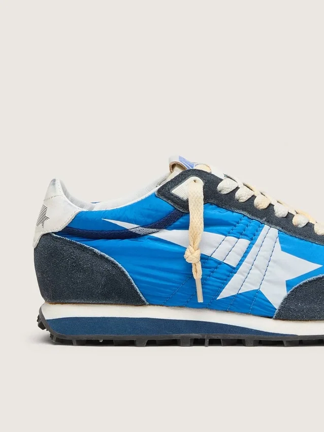 Women’s Marathon with blue nylon upper and white star