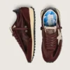 Women's Marathon with brown satin upper and platinum leather star