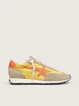 Men’s Marathon with yellow nylon upper and orange star