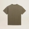 Women's olive green T-shirt with Golden lettering