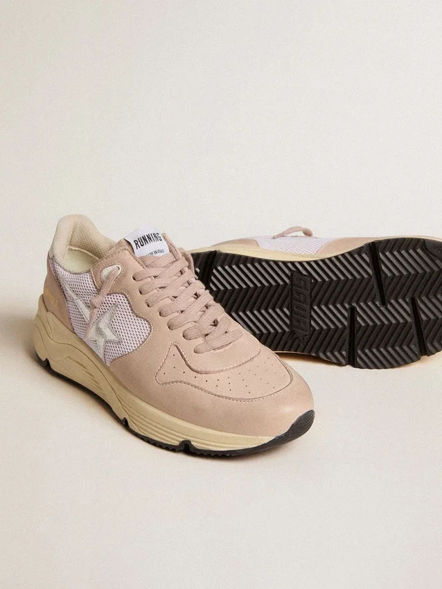 Women’s Running Sole in mesh and nubuck with silver metallic leather star