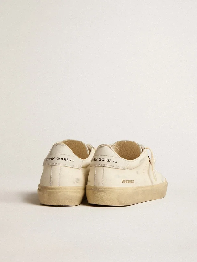 Women's Soul Star in white nappa with white leather heel tab