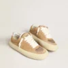 Women's Space-Star Cube in tobacco suede with perforated star