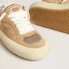 Women's Space-Star Cube in tobacco suede with perforated star