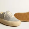 Women’s Space-Star shoes in ice-gray suede with shearling lining