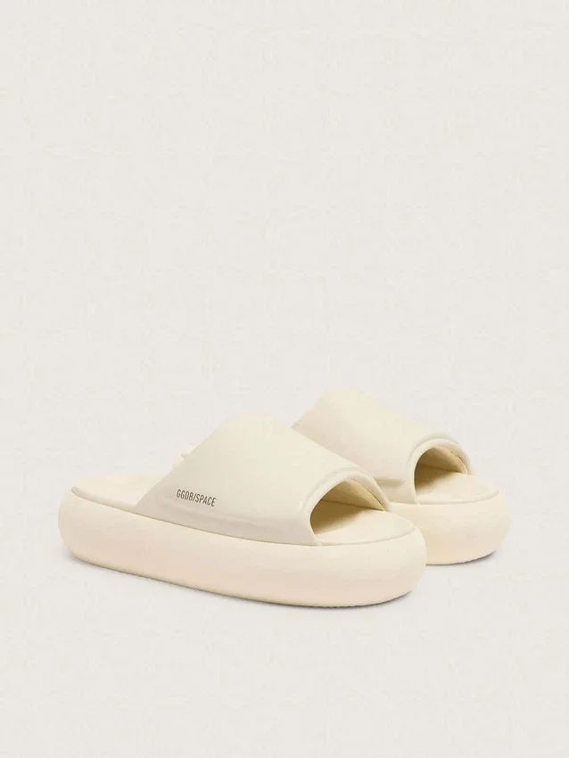 Women's Space-Star slip-ons in white leather