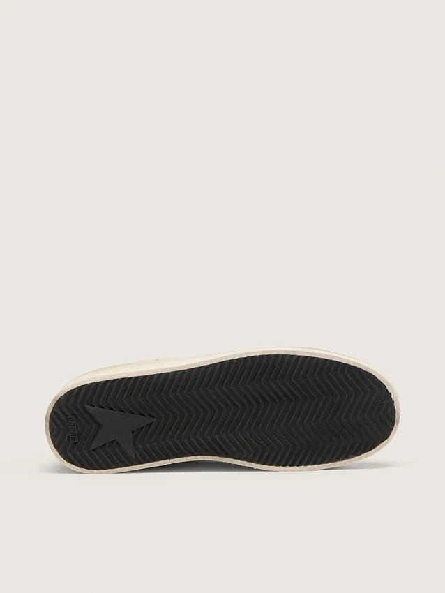 Women’s Stardan in ecru nappa leather with gold glitter star and heel tab