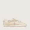 Women’s Super-Star in cream suede with perforated star and bead insert