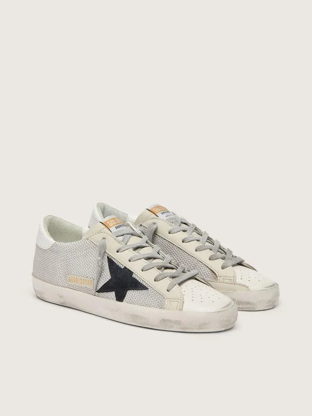 Women's Super-Star in leather with black star
