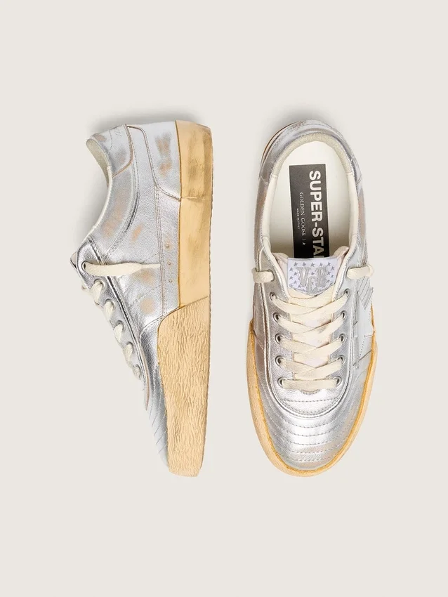 Women's Super-Star LAB in metallic nappa with silver TPU star