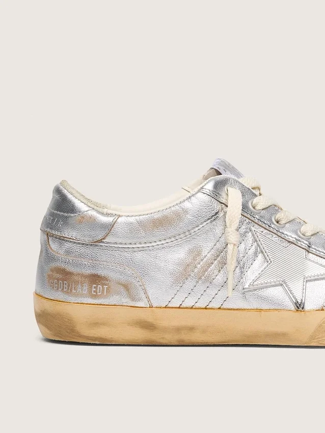 Women's Super-Star LAB in metallic nappa with silver TPU star
