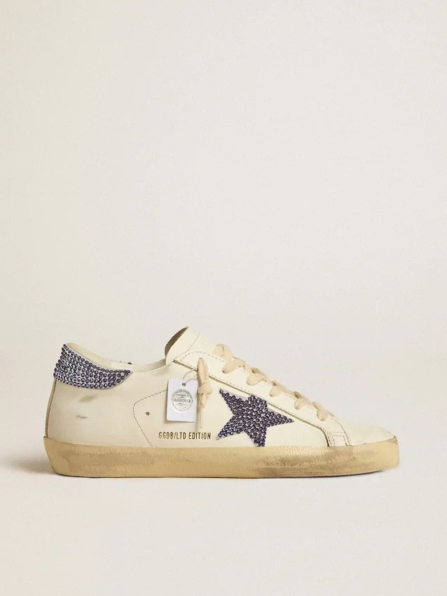 Women’s Super-Star LTD with suede star and heel tab with Swarovski crystals