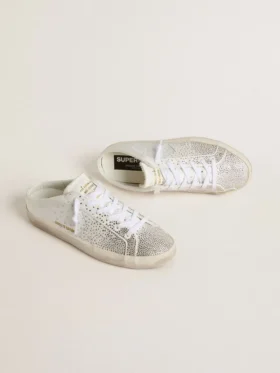 Women’s Super-Star Sabot LTD with gray suede star and Swarovski crystals