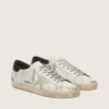 Women's Super-Star with black heel tab and metal stud lettering