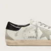 Women's Super-Star with black heel tab and metal stud lettering