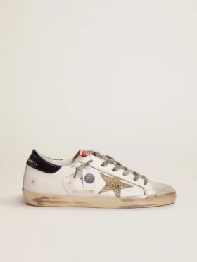 Women’s Super-Star with blue heel tab and Swarovski crystal star