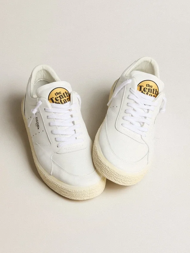 Women's Tenth Star in white leather