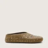 Women’s Tierra in khaki suede with silver studs