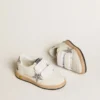 Young Ball Star in nappa with silver glitter star and heel tab
