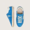 Junior Super-Star in bright blue suede with white leather star