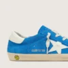 Junior Super-Star in bright blue suede with white leather star